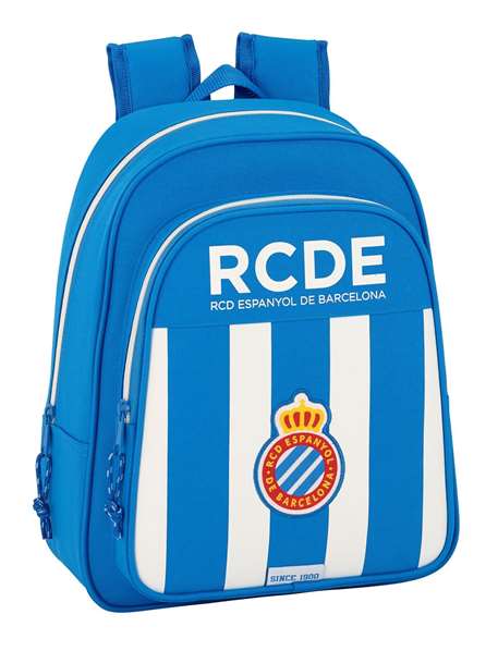Safta Mochila Infantil Adaptable Carro Rcd Espanyo - Sac à dos enfant pour poussette, 27 x 33 x 10 cm, Polyester 600D, Blanc et Bleu Safta Mochila Infantil Adaptable Carro Rcd Espanyo - Sac à dos enfant pour poussette, 27 x 33 x 10 cm, Polyester 600D, Blanc et Bleu