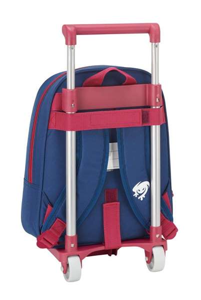 Safta Moch 524 + Carro 705 - Sac à dos avec chariot levante pour enfants 3 ans - 27 x 33 x 10 cm - Polyester 600D - Bleu et Grenat