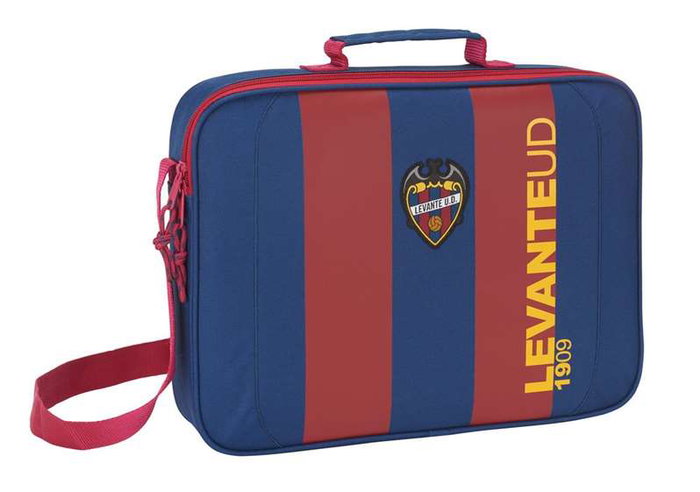 Safta Cartera Extraescolares Levante U.D. - Sacoche 38 x 28 x 6 cm - Polyester 600D - Bleu et Grenat - Recommandé 3 ans