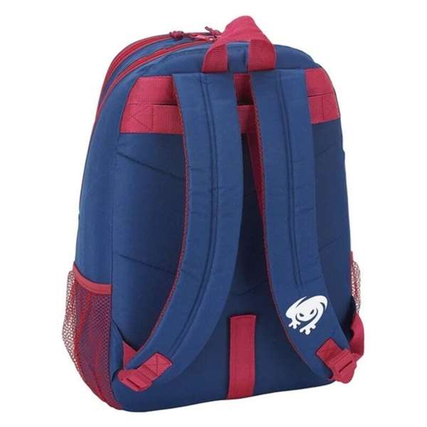 Safta - Sac à dos transformable en caddie pour enfant, 32 x 44 x 16 cm, Polyester 600D, Bleu et Grenat - À partir de 3 ans