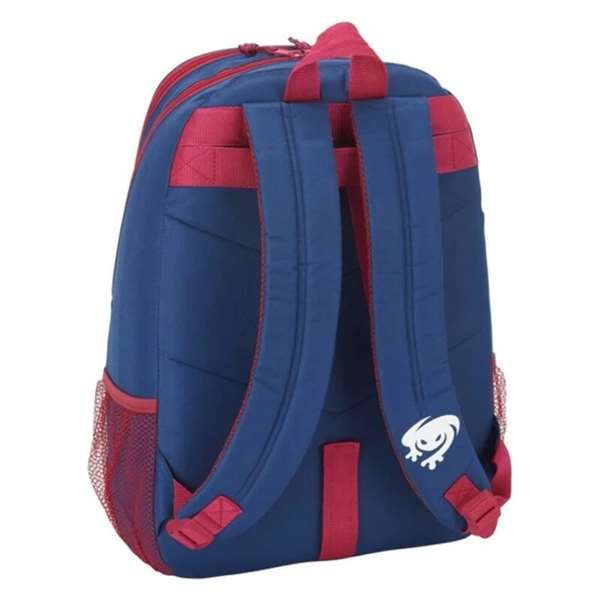 Safta - Sac à dos transformable en caddie pour enfant, 32 x 44 x 16 cm, Polyester 600D, Bleu et Grenat - À partir de 3 ans