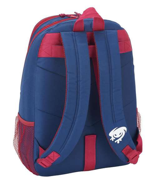 Safta - Sac à dos transformable en caddie pour enfant, 32 x 44 x 16 cm, Polyester 600D, Bleu et Grenat - À partir de 3 ans