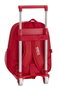 Safta Moch 524+Carro 705 Real Sporting De Gijo Sac à dos avec chariot 27x33x10 cm Rouge Polyester 600D Âge 3 ans
