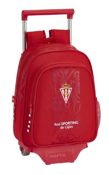 Safta Moch 524+Carro 705 Real Sporting De Gijo Sac à dos avec chariot 27x33x10 cm Rouge Polyester 600D Âge 3 ans Safta Moch 524+Carro 705 Real Sporting De Gijo Sac à dos avec chariot 27x33x10 cm Rouge Polyester 600D Âge 3 ans