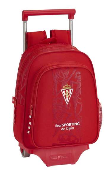 Safta Moch 524+Carro 705 Real Sporting De Gijo Sac à dos avec chariot 27x33x10 cm Rouge Polyester 600D Âge 3 ans Safta Moch 524+Carro 705 Real Sporting De Gijo Sac à dos avec chariot 27x33x10 cm Rouge Polyester 600D Âge 3 ans