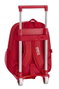 Safta Moch 524+Carro 705 Real Sporting De Gijo Sac à dos avec chariot 27x33x10 cm Rouge Polyester 600D Âge 3 ans