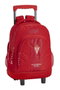 Safta Mochila Gde. C/Ruedas Compact Real Sport - Sac à dos grand avec roues compact, 32x45x21 cm, polyester 600D, rouge