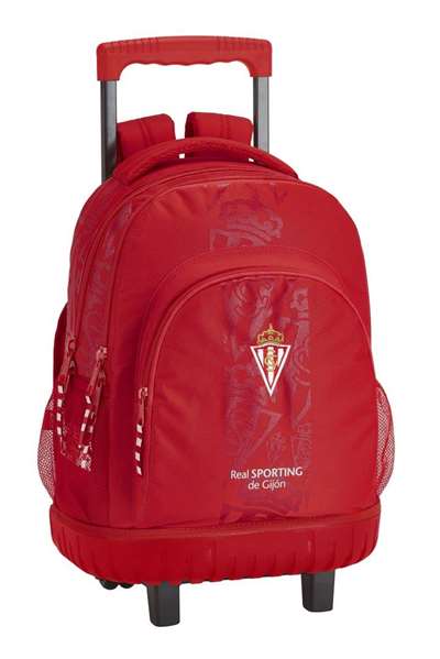 Safta Mochila Gde. C/Ruedas Compact Real Sport - Sac à dos grand avec roues compact, 32x45x21 cm, polyester 600D, rouge