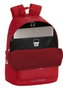 Safta Sac à dos pour ordinateur portable 14.1" Real Sportin 31 x 41 x 16 cm en polyester 600D, rouge