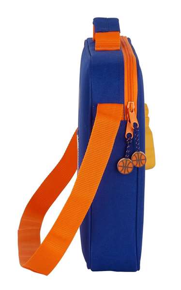 Safta Sac à dos extra-scolaire basket Valencia 38 x 28 x 6 cm - Polyester 600D - Bleu et orange - Langue espagnole