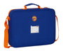 Safta Sac à dos extra-scolaire basket Valencia 38 x 28 x 6 cm - Polyester 600D - Bleu et orange - Langue espagnole