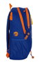 Safta Sac à dos transformable avec chariot pour ballon de basket, Valencia, 32x44x16 cm, Polyester 600D, Bleu et Orange