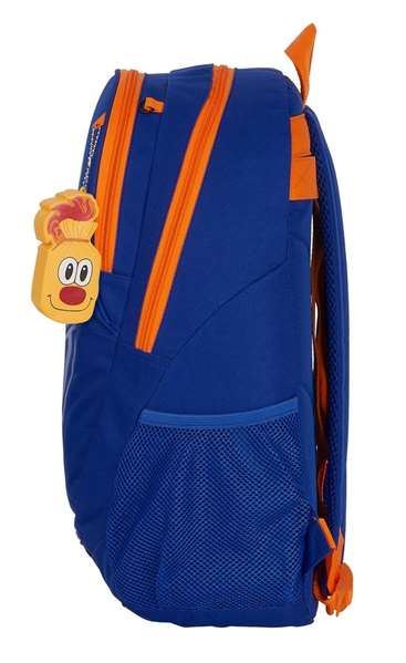 Safta Sac à dos transformable avec chariot pour ballon de basket, Valencia, 32x44x16 cm, Polyester 600D, Bleu et Orange Safta Sac à dos transformable avec chariot pour ballon de basket, Valencia, 32x44x16 cm, Polyester 600D, Bleu et Orange