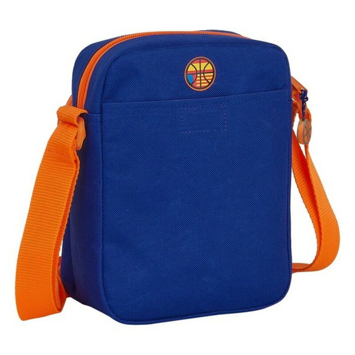 Sac bandoulière Valencia Basket M672 Bleu Orange 16 x 22 x 6 cm