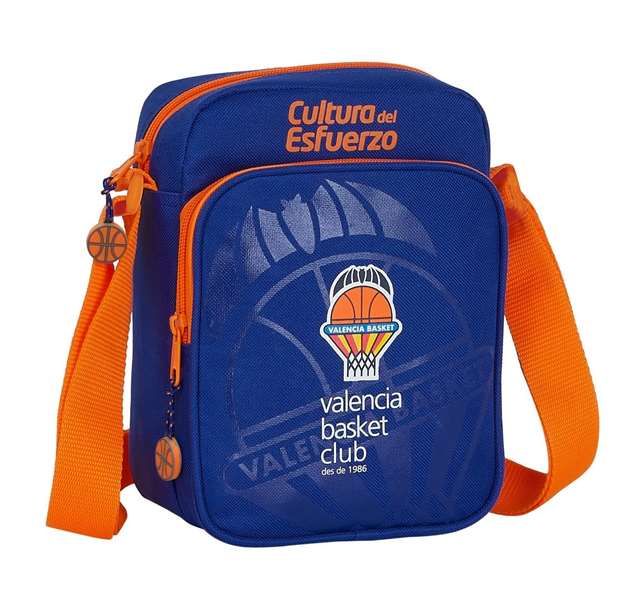 Safta - Bandoulière enfant Valencia Basket 16x22x6 cm, 600D Polyester, 3 ans+, Bleu et Orange Safta - Bandoulière enfant Valencia Basket 16x22x6 cm, 600D Polyester, 3 ans+, Bleu et Orange