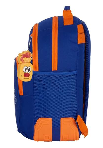 Safta Mochila doble adapt.carro - Sac à dos double adapté caddie Valencia Basket 32x42x15 cm, Polyester 600D, Bleu et Orange Safta Mochila doble adapt.carro - Sac à dos double adapté caddie Valencia Basket 32x42x15 cm, Polyester 600D, Bleu et Orange