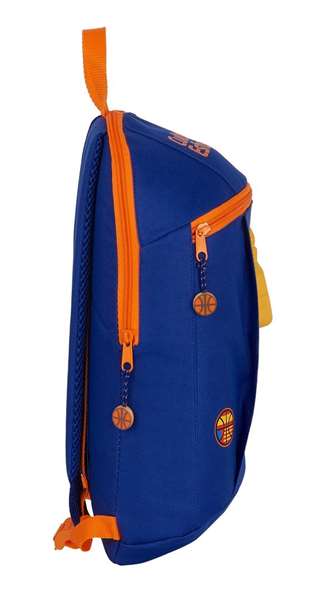 Safta - Mini sac à dos Valencia Basket 22x39x10cm - Polyester 600D - Âge recommandé 3 ans - Bleu et orange Safta - Mini sac à dos Valencia Basket 22x39x10cm - Polyester 600D - Âge recommandé 3 ans - Bleu et orange