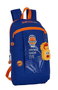 Safta - Mini sac à dos Valencia Basket 22x39x10cm - Polyester 600D - Âge recommandé 3 ans - Bleu et orange