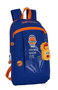 Safta - Mini sac à dos Valencia Basket 22x39x10cm - Polyester 600D - Âge recommandé 3 ans - Bleu et orange