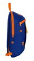 Safta - Mini sac à dos Valencia Basket 22x39x10cm - Polyester 600D - Âge recommandé 3 ans - Bleu et orange