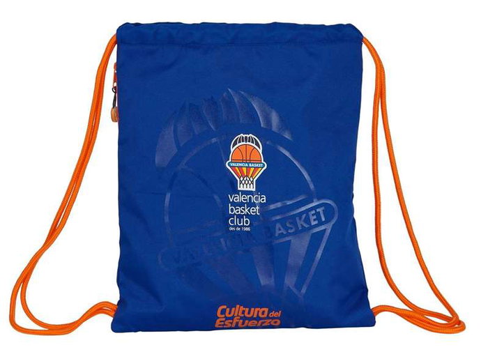 Safta Sac de sport Valencia Basket, dimensions 35 x 45 cm, polyester 600D, pour enfants et adultes