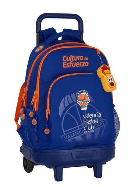 Safta Sac à dos Valencia Basket à roulettes, compact et dépliable, dimensions 33x45x22 cm, 600D polyester, pour 3 ans Safta Sac à dos Valencia Basket à roulettes, compact et dépliable, dimensions 33x45x22 cm, 600D polyester, pour 3 ans