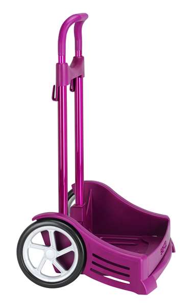 Safta Carro portamochilas plegable Evolution - Chariot pliable pour cartables, 85 x 40 x 28 cm, Fuchsia, pour enfant à partir de 3 ans