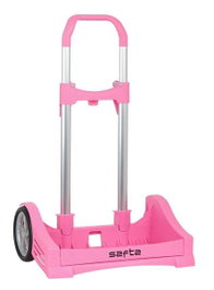 Safta Carro Portamochilas Plegable Evolut, Chariot à bagages pliable et évolutif, 85x40x28 cm, Rose clair