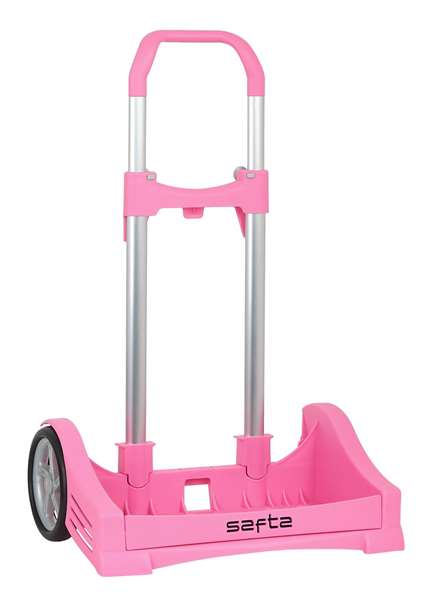 Safta Carro Portamochilas Plegable Evolut, Chariot à bagages pliable et évolutif, 85x40x28 cm, Rose clair Safta Carro Portamochilas Plegable Evolut, Chariot à bagages pliable et évolutif, 85x40x28 cm, Rose clair