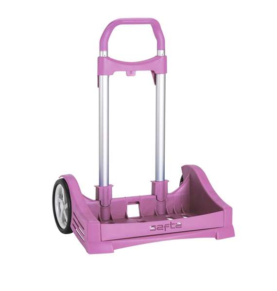 Safta Carro Portamochilas Plegable Evolut, Chariot à bagages pliable et évolutif, 85x40x28 cm, Rose clair Safta Carro Portamochilas Plegable Evolut, Chariot à bagages pliable et évolutif, 85x40x28 cm, Rose clair