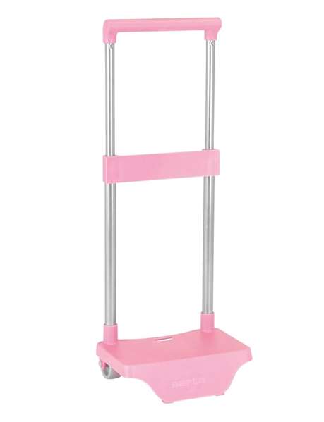 Safta Carro portamochilas - Chariot à sacs à dos enfant, rose clair, ouvert: 22 x 17 x 67.5 cm