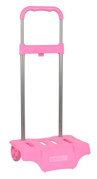 Safta Carro portamochilas - Chariot porteur pour cartables et sacs d'école rose clair, dimensions 30 x 23 x 85 cm Safta Carro portamochilas - Chariot porteur pour cartables et sacs d'école rose clair, dimensions 30 x 23 x 85 cm