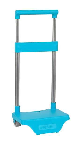 Safta Carro Portamochilas Turquesa - Chariot à sac à dos et cartable pour enfant, ouvert 22 x 17 x 67,5 cm, pour âge recommandé 3 ans