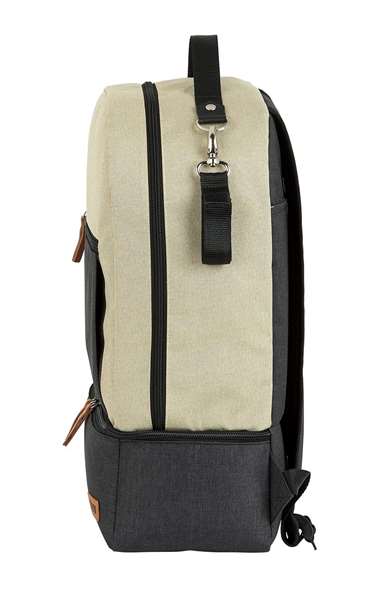 Safta Sac à dos accessoires bébé 30x43x15 cm - Beige et gris foncé - Recommandé 3 ans - Matière Chameleon