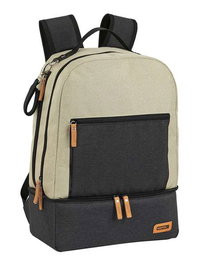 Safta Sac à dos accessoires bébé 30x43x15 cm - Beige et gris foncé - Recommandé 3 ans - Matière Chameleon
