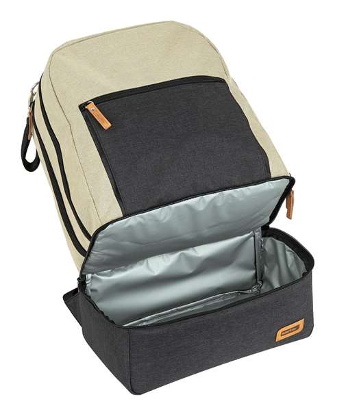 Safta Sac à dos accessoires bébé 30x43x15 cm - Beige et gris foncé - Recommandé 3 ans - Matière Chameleon