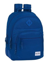 Safta Blackfit8 Sac à dos double convertible en trolley en Oxford polyester 600D - Âge 3 à 99 ans - Bleu foncé