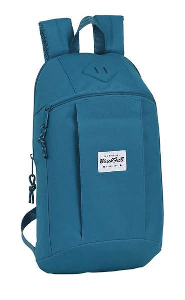 Safta Mini sac à dos pour enfant Egeo Blackfit8 - Polyester 600D - Bleu, Recommandé 3 ans