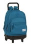 Safta Egeo Blackfit8 Sac à dos Grand Compact à roulettes avec organisation extensible 33x45x22 cm Polyester 600D - Pour 3 à 13 ans