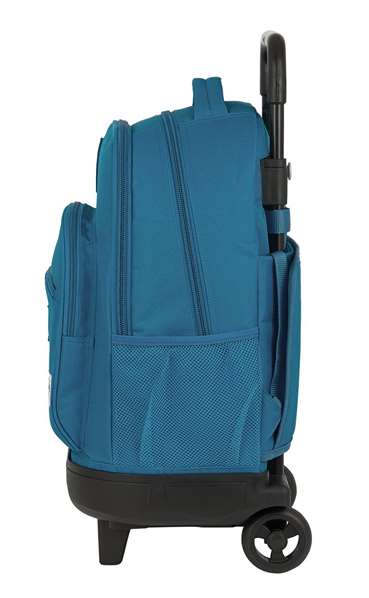 Safta Egeo Blackfit8 Sac à dos Grand Compact à roulettes avec organisation extensible 33x45x22 cm Polyester 600D - Pour 3 à 13 ans