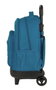 Safta Egeo Blackfit8 Sac à dos Grand Compact à roulettes avec organisation extensible 33x45x22 cm Polyester 600D - Pour 3 à 13 ans