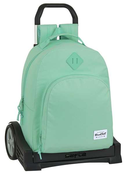 Safta Moch 305+carro evolution blackfit8 turquesa - Sac à dos à roulettes pour enfant de 3 à 13 ans - Version espagnole