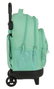 Safta Blackfit8 Sac à dos Grand à roulettes compact, extérieur turquoise, polyester 600D, pour enfant 3 ans