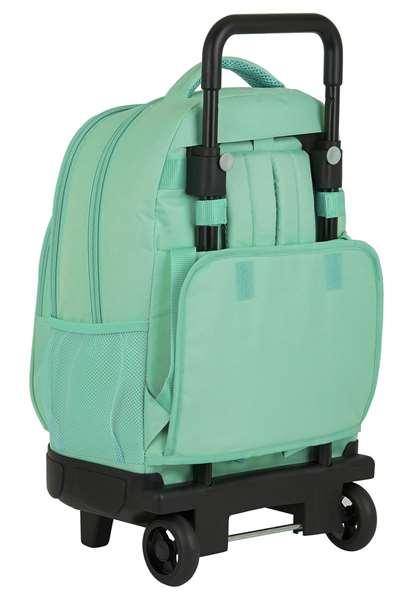 Safta Blackfit8 Sac à dos Grand à roulettes compact, extérieur turquoise, polyester 600D, pour enfant 3 ans