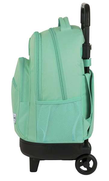 Safta Blackfit8 Sac à dos Grand à roulettes compact, extérieur turquoise, polyester 600D, pour enfant 3 ans