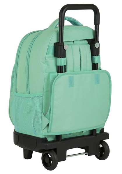 Safta Blackfit8 Sac à dos Grand à roulettes compact, extérieur turquoise, polyester 600D, pour enfant 3 ans
