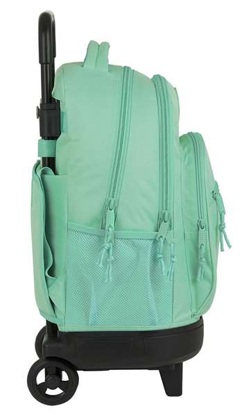 Safta Blackfit8 Sac à dos Grand à roulettes compact, extérieur turquoise, polyester 600D, pour enfant 3 ans