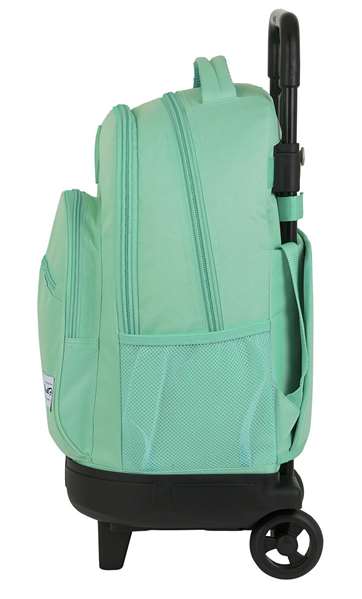 Safta Blackfit8 Sac à dos Grand à roulettes compact, extérieur turquoise, polyester 600D, pour enfant 3 ans