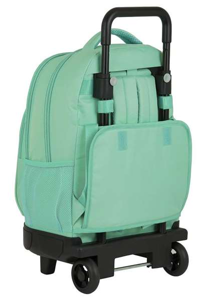 Safta Blackfit8 Sac à dos Grand à roulettes compact, extérieur turquoise, polyester 600D, pour enfant 3 ans