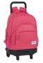 Safta Sac à dos grand avec roues compact extérieur Blackfit8 rose - Polyester 600D, pour 3 ans